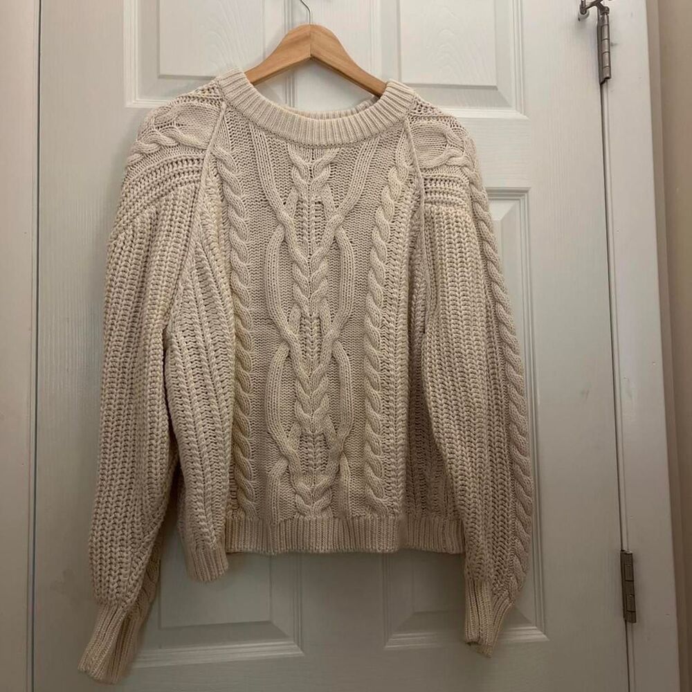 Free-people Women's Cream and Tan Jumper